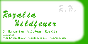 rozalia wildfeuer business card